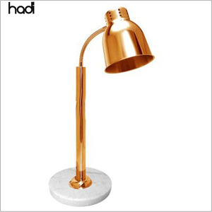 HADI 250W <span class=keywords><strong>Infrarouge</strong></span> Blanc Marbre <span class=keywords><strong>Cuisine</strong></span> <span class=keywords><strong>Lampe</strong></span> de Table Haute Qualité Acier Inoxydable Style Moderne 220V pour Hôtel Restaurant Cuisines - Product Image 2
