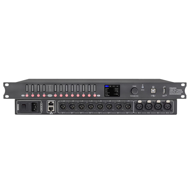 Professional 4-In/8-Out Digital Audio Processor With DSP FIR Effects Top-Notch Audio Sound Equipment