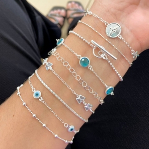 สร้อยข้อมือไข่มุกน้ำจืดสร้อยข้อมือระยะไกลสำหรับคู่รัก - Product Image 1