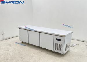 Congélateur commercial sous comptoir en acier inoxydable, réfrigérateur, plan de travail, refroidisseur à trois <span class=keywords><strong>portes</strong></span> - Product Image 2