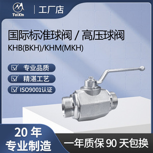 Vanne à bille haute pression standard internationale KHB M16 1.5, filetage externe 700 psi, connexion filetée 1/2 pouce - Product Image 2
