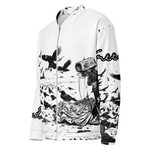 Giacca Bomber Vintage Unisex in Pelle con Colletto Rialzato e Chiusura a Cerniera - Product Image 4