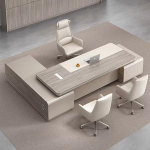 Escritorio de oficina de jefe de lujo Fabricación profesional Muebles de oficina Presidente CEO Gerente Empleado Mesa de computadora de oficina - Product Image 1