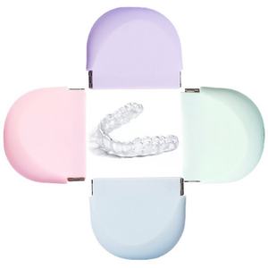 Estuche para Retenedores con Espejo, Caja Portátil para Dentaduras Postizas e Invisalign - Product Image 1