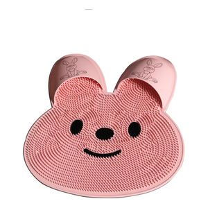 Tapis de bain en silicone super absorbant et antidérapant, tapis de massage pour les pieds de haute qualité, écologique, fabriqué à la machine, couleur personnalisée, logo lapin - Product Image 1