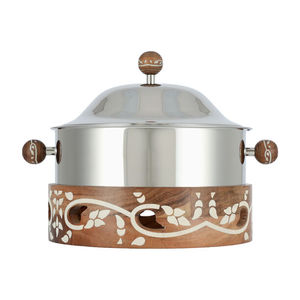 Casserole en métal plaqué or de conception martelée nouvelle arrivée chauffe-plats marmite élégant pour les fêtes de mariage utilisation de service alimentaire - Product Image 3
