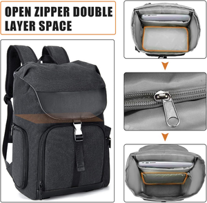 Sac à dos pour appareil photo, sac pour appareil photo <span class=keywords><strong>reflex</strong></span> <span class=keywords><strong>numérique</strong></span>/SLR, étui pour appareil photo sans miroir compatible avec les appareils photo et les objectifs Sony, Canon, Nikon et trépied - Product Image 2