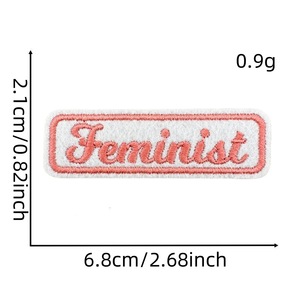 Patch Ricamate Termoadesive '<span class=keywords><strong>Girl</strong></span> Gang' e '<span class=keywords><strong>Girl</strong></span> <span class=keywords><strong>Power</strong></span>' per l'Empowerment Femminista e 'Smash the Patriarchy', per Decorare Cappelli e Borse - Product Image 6