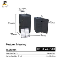 Assurance qualité FDTSEVA-7501 mallette de rangement portable pour monture de lunettes avec tige de traction valise optique à 252/144 emplacements