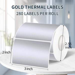 Etiqueta Adhesiva Personalizada de Fábrica, Resistente al Agua y al Aceite, Duradera, Térmica Directa, Rollo de Etiquetas de Código de Barras para Supermercado, Continua - Product Image 2