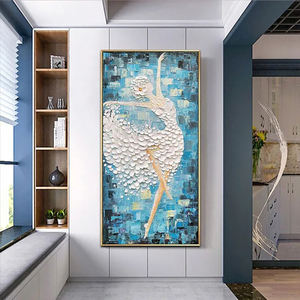 Palette <span class=keywords><strong>Couteau</strong></span> Hot Girl 3D <span class=keywords><strong>Moderne</strong></span> Mur Décoratif Toile <span class=keywords><strong>Acrylique</strong></span> Peintures Ballet Danseurs Art Déco - Product Image 3