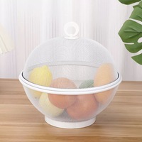 Ecologische duurzame fruitmand met stofwerend gaas, ovale vorm