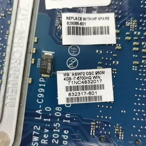Para <span class=keywords><strong>HP</strong></span> <span class=keywords><strong>17</strong></span>-N178CA <span class=keywords><strong>17</strong></span>-N placa base de computadora portátil 832317-601 832317-001 829066-601 829066-501 829066-001 de la batería de la tarjeta madre de la computadora portátil 100%-Testd OK - Product Image 3