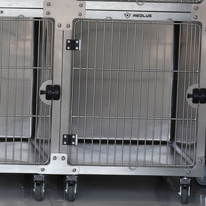 กรงสุนัข สุนัข สั่งทําพิเศษ วางซ้อนกันได้ เสียงต่ํา กรงสุนัขสแตนเลส มุมโค้งมน กรงสุนัขสําหรับสัตว์เลี้ยงทําความสะอาดง่าย - Product Image 6