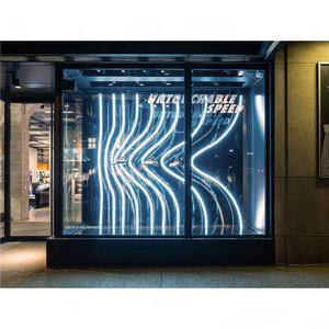 Pencere camı reklam <span class=keywords><strong>Led</strong></span> duvar ekran kapalı esnek <span class=keywords><strong>Video</strong></span> 3d şeffaf duvarlar paneller 4k Film <span class=keywords><strong>LED</strong></span> duvar - Product Image 1