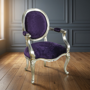 French Style Solid Mahogany Wood <b>Dining</b> Chair Luxury Home Furniture Indonesia Antique Velvet Fabric Upholstery Hotel Kitchen Use - Product Image 2