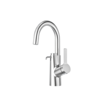 Robinet de cuisine en acier inoxydable 304 chromé, moderne et classique, à poignée unique, avec cartouche céramique, pour eau chaude et froide, certifié CUPC NSF61 DOE