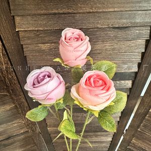Rose artificielle Junheyuan à branche unique, décoration d'intérieur, arrangement floral, ornement de bureau - Product Image 3