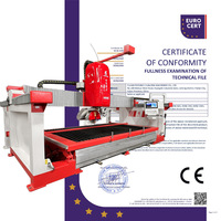 Máquina de corte de piedra CNC por chorro de agua de 5 ejes Hualong Machinery con software italiano Pegasus para azulejos de granito, motorreductor y rodamientos