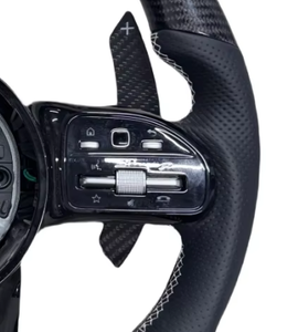 พวงมาลัยหนังคาร์บอนไฟเบอร์ Haoruijie OEM สำหรับ CLS350 W157/W218/W257/A45 W176 Performance ขนาด 40 มม. แบบ 3 ก้าน - Product Image 3