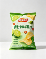 Sachet Doypack PE Imprimé Personnalisé Qualité Alimentaire pour Snacks, Emballage Étanche pour Chips de Pommes de Terre avec Surface Gaufrée