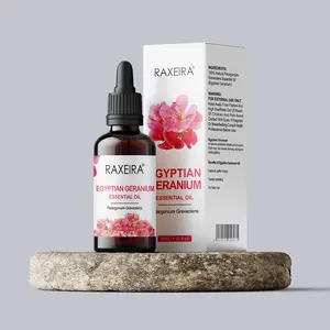 Private Label Organic Skin Moisturizing Anti Wrinkle Relaxing Hair Nourishing Geranium Compound Essential Oil