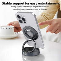 Nouveauté : support magnétique pour téléphone portable en alliage d'aluminium pliable à 360 degrés, adhésif, pour tableau de bord de voiture, bureau et mur