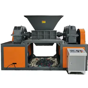 Triturador de eixo duplo/dois para reciclagem de resíduos metálicos/pneus usados/resíduos de solo/plástico/madeira em Hanxin