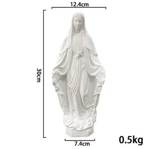 Statue Notre-Dame <span class=keywords><strong>de</strong></span> <span class=keywords><strong>Lourdes</strong></span>, figurine <span class=keywords><strong>de</strong></span> la Vierge Marie, ornement pour la décoration <span class=keywords><strong>de</strong></span> la maison, articles religieux catholiques - Product Image 5