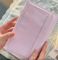 Carnet en cuir A6 à feuilles mobiles, style coréen, à pois, style Ins, avec fenêtre, pour journal intime DIY, thème fraise et chocolat coréens