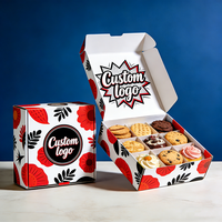 Boîtes d'expédition écologiques de qualité alimentaire pour produits de boulangerie, design mignon pour desserts et thés de l'après-midi, finition mate haut de gamme avec gaufrage
