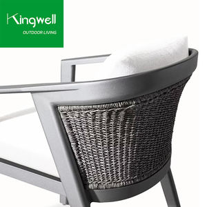 Canapés de salon de jardin de haute qualité, meubles d'extérieur en aluminium, dossier en rotin, hôtel, villa, salon, canapé de jardin pour la cour - Product Image 3