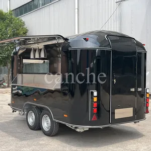 Remorque alimentaire mobile standard britannique avec cuisine, chariot de restauration rapide personnalisé pour la rue - Product Image 1