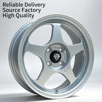 Jantes FLowtone 15x6.5 4x100 15 pouces, jantes Belak à 5 branches, disponibles en plusieurs couleurs, jantes en alliage de luxe en stock