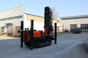 디젤 엔진 180 미터 물 우물 로타리 드릴링 장비 크롤러 이동성 100m 농장 산업 에어 코어 최대 드릴링 깊이 - Product Image 3