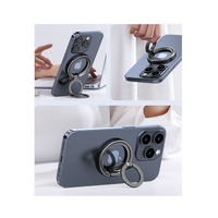 ONEBY TECH. Support de téléphone portable magnétique multifonctionnel en alliage à double anneau pour bureau, pour téléphones de 4 à 7 pouces