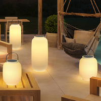 Lampes de table sans fil rechargeables pour l'extérieur Lanterne solaire portable pour patio avec chargement USB Lumière de nuit à gradation