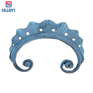 قطع زخرفية من الحديد على شكل أوراق شجر، أوراق زخرفية من الحديد المطاوع للبوابات - Product Image 5