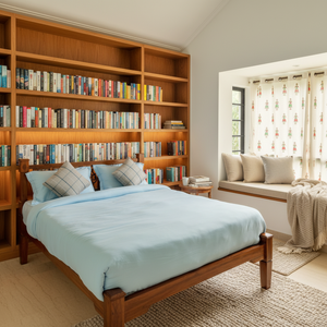 Juego de Sábanas 100% Algodón Azul Cielo – Ropa de Cama Suave y Transpirable de Tejido Percal con Fundas de Almohada, Color Sólido, Calidad Hotelera, Orgánico - Product Image 2