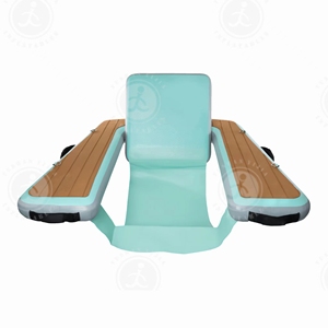 Activités nautiques gonflables chaise flottante point de chute <span class=keywords><strong>gonflable</strong></span> canapé flottant quai siège unique avec Eva teck - Product Image 1