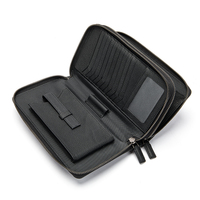 MARRANT Heren Business Dubbele Rits Lange Reistas Portemonnee Telefoonvakje Kaarthouder Clutch Portemonnees Echt Lederen Clutch Tas Heren