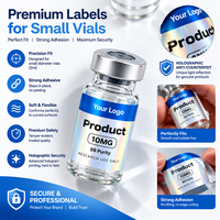 Étiquettes pour flacons en rouleau 3ml 5ml 10ml PET BOPP autocollantes imprimées imperméables pour emballages pharmaceutiques