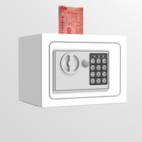 Coffre-fort miniature pour la maison et le bureau, avec insertion de pièces de monnaie, en acier, électronique, numérique et à clé, pour la sécurité des fonds