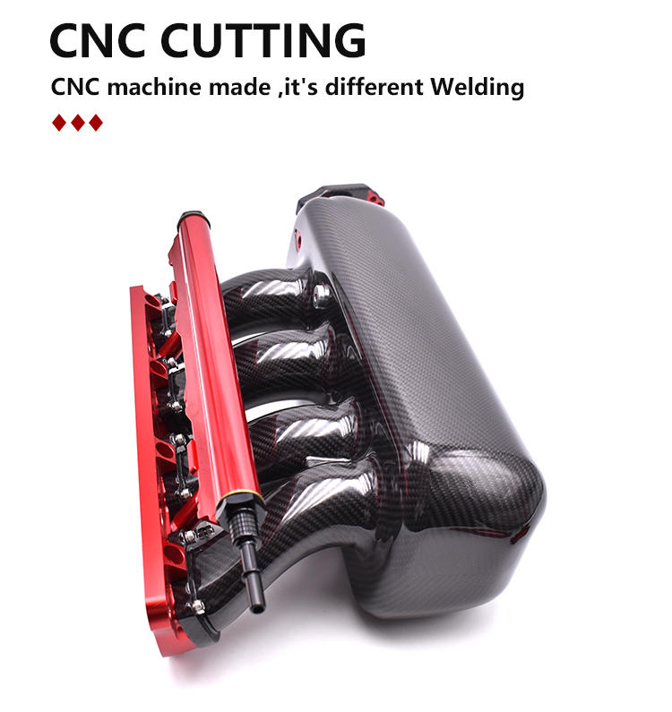 SK CUSTOM Throttle Body 80mm Real Carbon Fiber Intake Manifold For