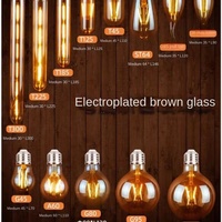 Edison ST64 Ampoule LED Rétro Vintage E27 Globe Lampe avec Lumière Marron Chaude 4W 6W Corps en Verre Tungstène Alimentation AC