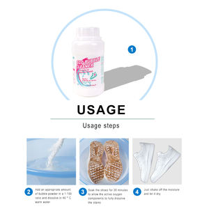 Fábrica al por mayor OEM marca polvo de limpieza zapatos blancos obstinado eliminación de manchas lejía detergente en polvo - Product Image 5