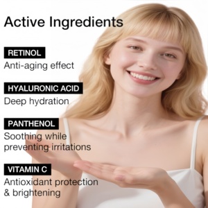 Collection de sérums <span class=keywords><strong>pour</strong></span> le visage 30 ml Anti-âge, Niacinamide, Vitamine C, B5 Fonctionne la nuit Améliore la texture globale de la peau Sans paraben MRUIS - Product Image 3