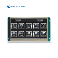 Panel sentuh kapasitif resistif HMI pintar, modul layar LCD 7 inci RS232 TTL antarmuka ESP32 UART LCD