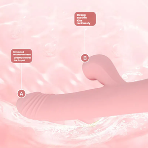 Cass Woman's Dual-Vibrator Bunny Dildo Masturbator met 10 frequenties & 5 snelheden voor <span class=keywords><strong>vagina</strong></span>, anaal, oraal en borst seks. - Product Image 1