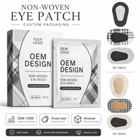 Pansement oculaire adhésif noir non tissé de qualité médicale, hypoallergénique, à couverture complète, bloquant la lumière, jetable, pour commande en gros